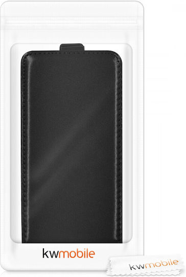 KWmobile Flip Vertikaler Flip Synthetisches Leder Schwarz (Galaxy A5 2017)