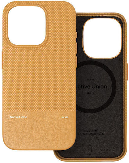 Native Union (re)classic Back Cover Leather 1.8mm Beige (iPhone 16 Pro)