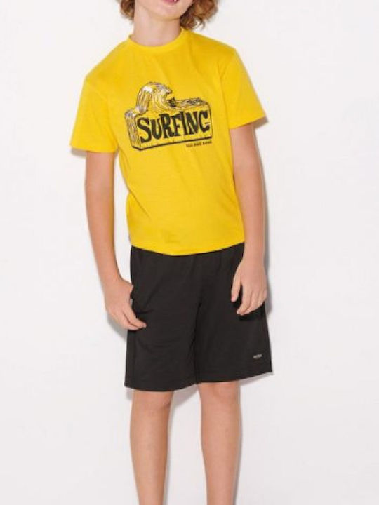 Kids' Set with Shorts Summer 3pcs Yellow