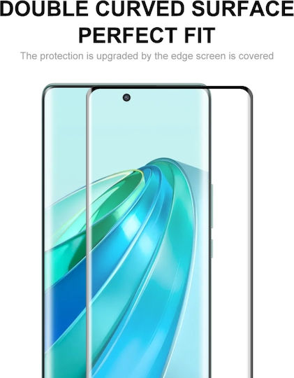 Full Tempered Glass + Flexi Glass Κάμερας Μαύρο (Honor Magic5 Lite)