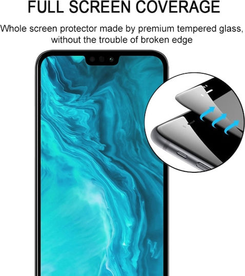 Full Glue Full Face Tempered Glass Μαύρο (Honor 9X Lite)