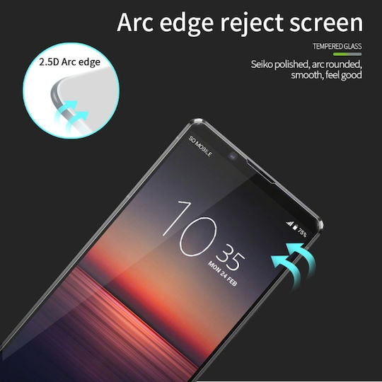 Full Face Tempered Glass Μαύρο (Xperia 1 II)