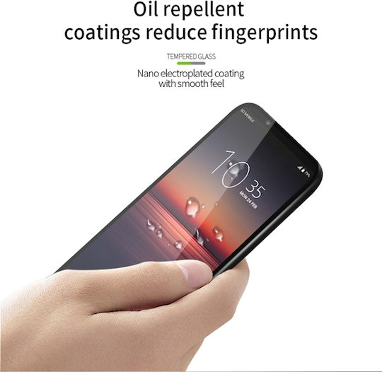 Full Face Tempered Glass Μαύρο (Xperia 1 II)