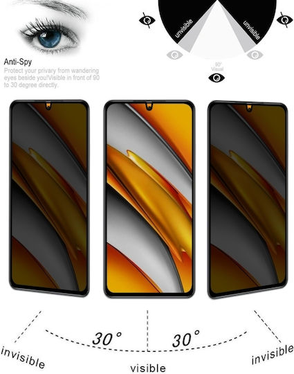 Anti-spy Privacy Full Face Tempered Glass Black (Xiaomi Poco F3, Mi 11i)