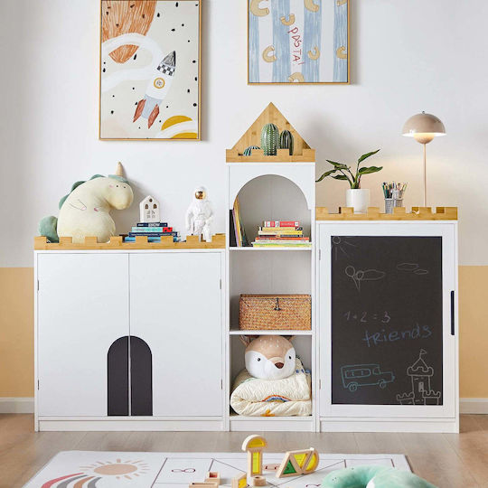 Cabinet pardoseală Lemn Alb 63x100x30cm