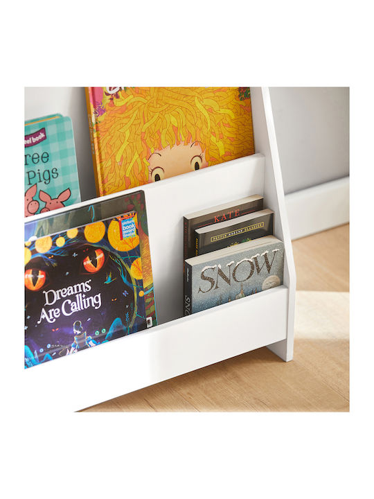 Bücherregal Boden Weiß 80x88x30cm