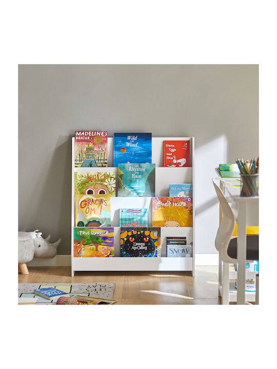 Bücherregal Boden Weiß 80x88x30cm
