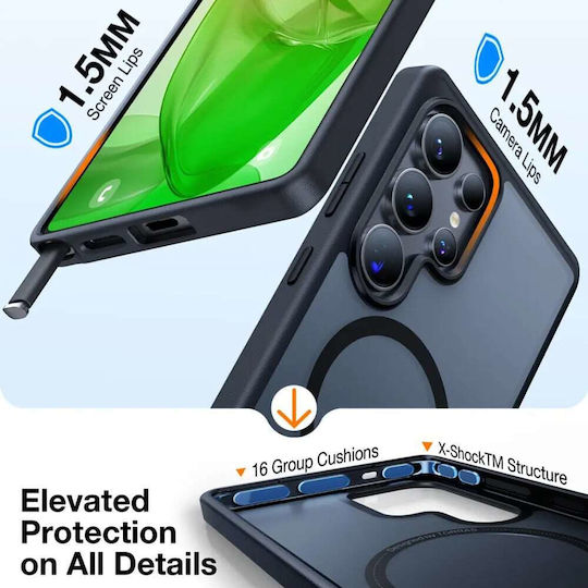 Torras Guardian Magnetic Back Cover Silicon Negru (Galaxy S25 Ultra)