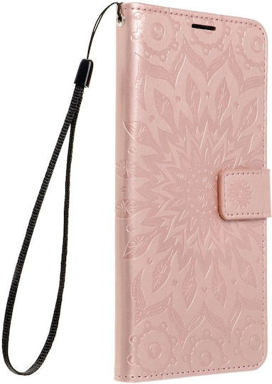 Husă tip carte Mezzo pentru Xiaomi Redmi Note 12 4G Mandala Rose Gold