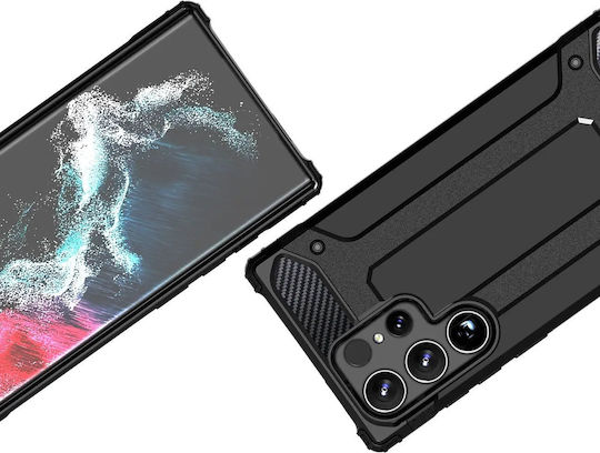 Hurtel Hybrid Back Cover Plastic / Silicone Black (Redmi Note 14 Pro+)