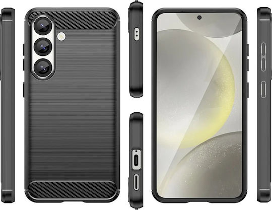Hurtel Carbon Back Cover Σιλικόνης Μαύρο (Redmi Note 14 5G)