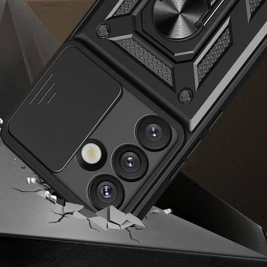 Hurtel Hybrid Back Cover Silicone / Plastic Black (Oppo F29 5G, Oppo A5 5G)