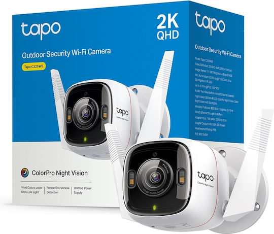 TP-LINK TAPO C325WB v1 IP Surveillance Camera Wi-Fi Full HD+ 4MP Waterproof with Two-Way Communication and Lens 4mm