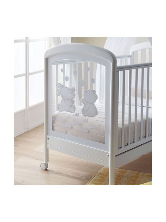 Pali Dodo White Baby Crib with Drawers and Wheels