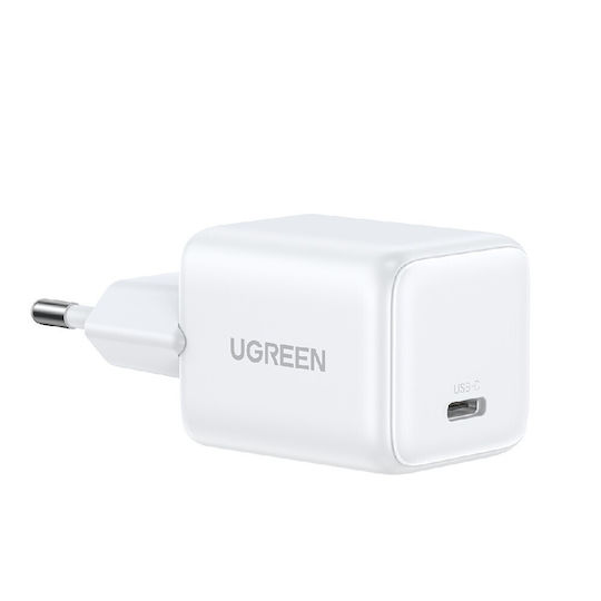 Ugreen Charger Without Cable GaN with USB-C Port 30W Power Delivery / Quick Charge 4.0 Whites (X513)