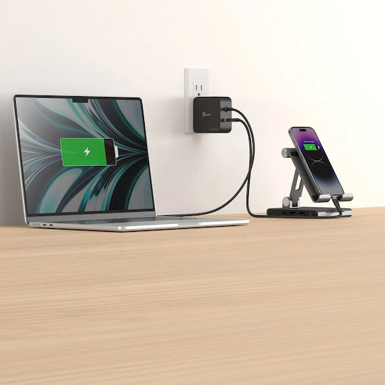 J5create Charger with Built-in Cable GaN with USB-C Port USB-C 102W Power Delivery Blacks (JUP25102V-N)