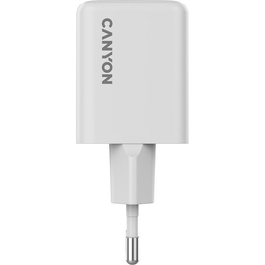 Canyon Φορτιστής Χωρίς Καλώδιο GaN με 2 Θύρες USB-C 35W Power Delivery Λευκός