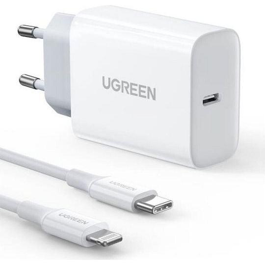 Leewello Încărcător cu Port USB-C și Cablu USB-C 20W Albς (LW-4124)