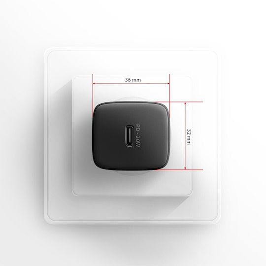 Axagon Φορτιστής Χωρίς Καλώδιο 30W Power Delivery / Quick Charge 3.0 Μαύρος
