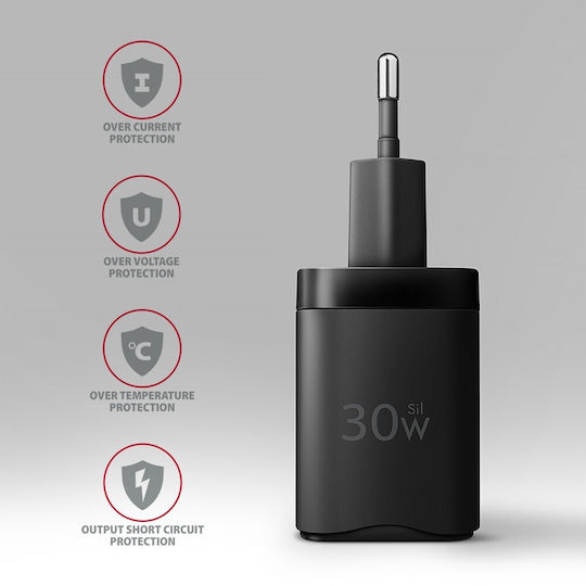 Axagon Φορτιστής Χωρίς Καλώδιο 30W Power Delivery / Quick Charge 3.0 Μαύρος