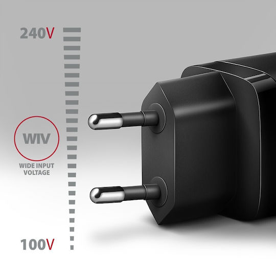 Axagon Φορτιστής Χωρίς Καλώδιο 30W Power Delivery / Quick Charge 3.0 Μαύρος