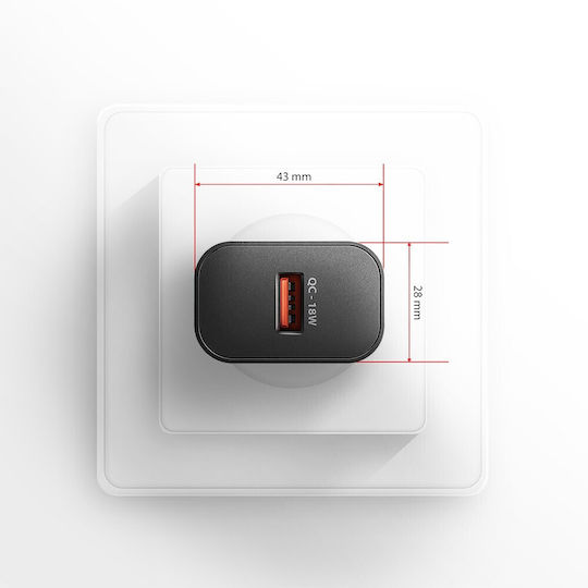 Axagon Φορτιστής Χωρίς Καλώδιο 18W Quick Charge 3.0 Μαύρος