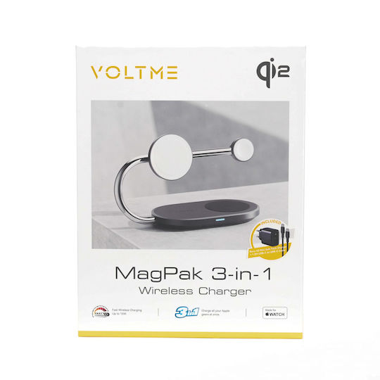 Velbon Ασύρματος Φορτιστής Qi2 GaN και Καλώδιο USB-C - USB-C 40W Μαύρος (MagPak)