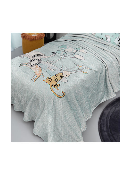 Guy Laroche Decke Vlies Zootopia Aqua-grey 160x220cm