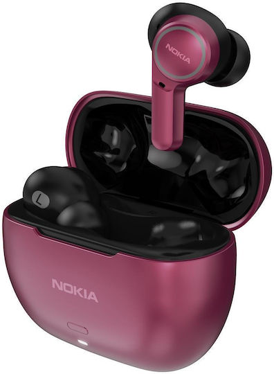 Nokia Clarity Earbuds 2+ Bluetooth Handsfree Ακουστικά με Αντοχή στον Ιδρώτα και Θήκη Φόρτισης Ροζ