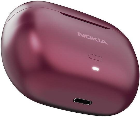Nokia Clarity Earbuds 2+ Bluetooth Handsfree Ακουστικά με Αντοχή στον Ιδρώτα και Θήκη Φόρτισης Ροζ
