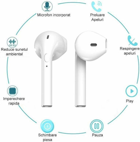 In-Ear Bluetooth-Freisprecheinrichtung Kopfhörer mit Ladeetui Weiß
