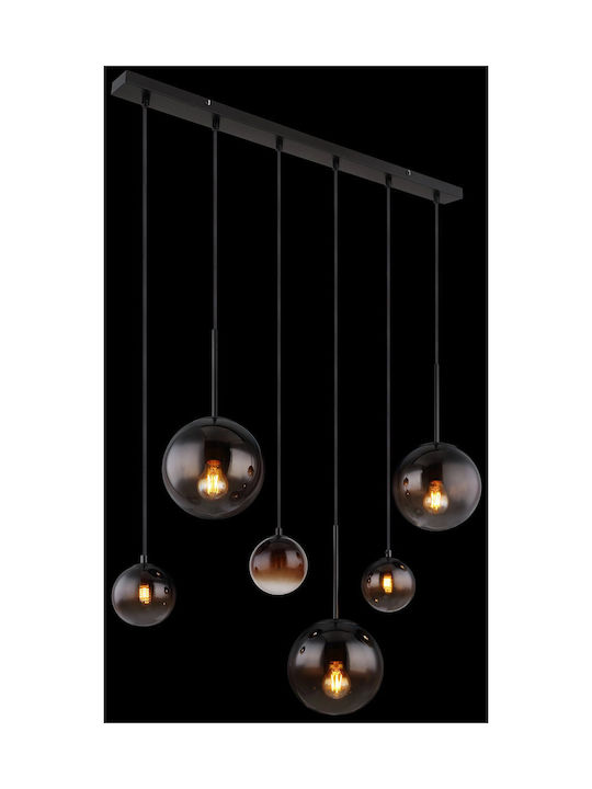 Globo Lighting Κρεμαστό Φωτιστικό Μαύρο με Ντουί E27 91x20x117εκ.