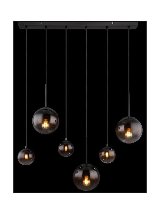 Globo Lighting Κρεμαστό Φωτιστικό Μαύρο με Ντουί E27 91x20x117εκ.
