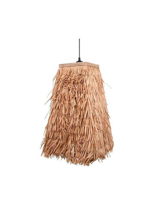 Fylliana Κρεμαστό Φωτιστικό Καφέ Boho με Ντουί E27 24x24x39εκ.