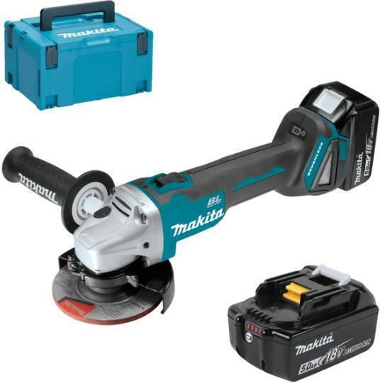 Makita Grinder 125mm Battery Brushless 2x5Ah