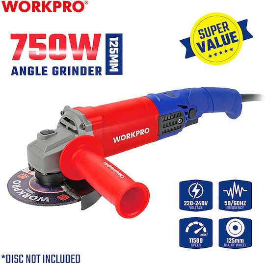 WorkPro Τροχός 125mm Ρεύματος 750W