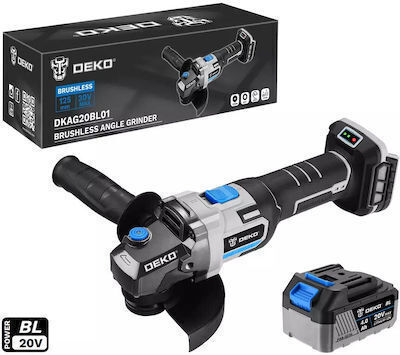 Deko DKAG20BL01-S2 Τροχός 125mm Μπαταρίας Brushless 1x4Ah