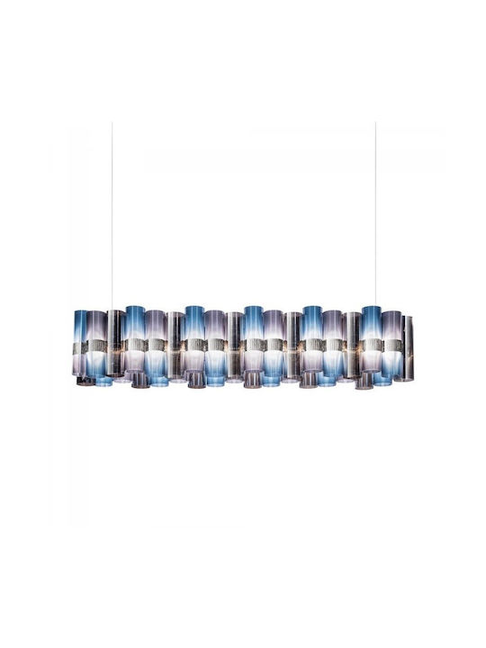 Slamp La Lollo Κρεμαστό Φωτιστικό Κίτρινο LED με Θερμό Λευκό Φως Ράγα 142x28x28εκ.
