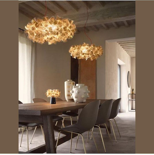 Slamp Clizia Suspension M Mama Non Mama Κρεμαστό Φωτιστικό Λευκό με Ντουί E27 53εκ.