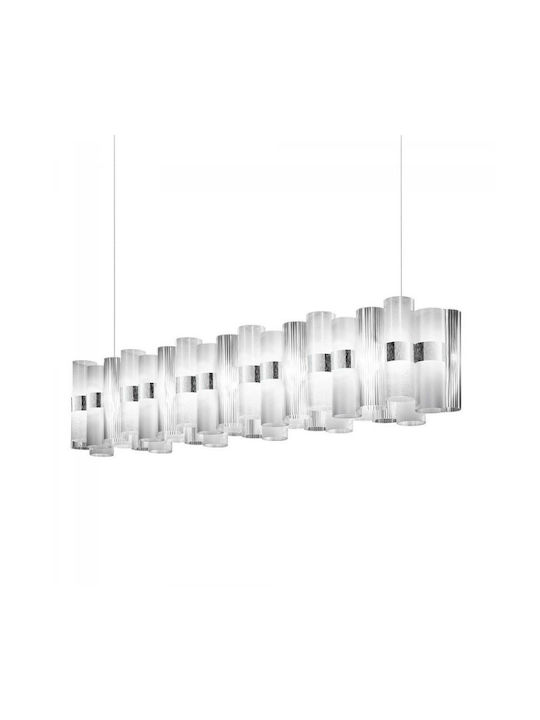 Slamp La Lollo Κρεμαστό Φωτιστικό Κίτρινο LED με Θερμό Λευκό Φως Ράγα 142x28x28εκ.