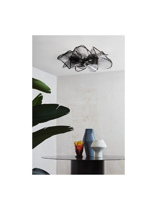 Slamp La Belle Etoile Ceiling Mount Light 73cm Black with Integrated LED