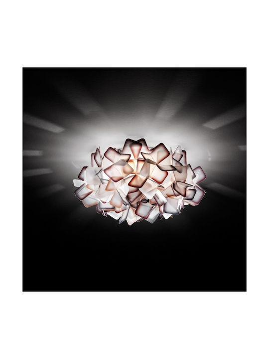 Slamp Clizia Medium Fume Ceiling Mount Light Transparent with Socket E27