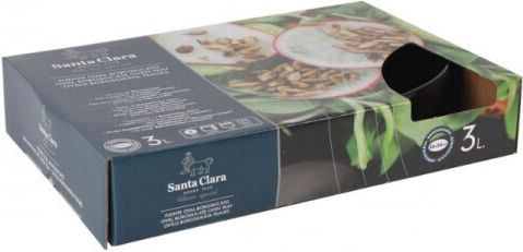 Santa Clara Vas Oval Rezistent La Căldură Din Sticlă Cu Capac 35x24cm