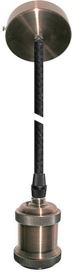 Adeleq Pendant Light Black with Socket E27