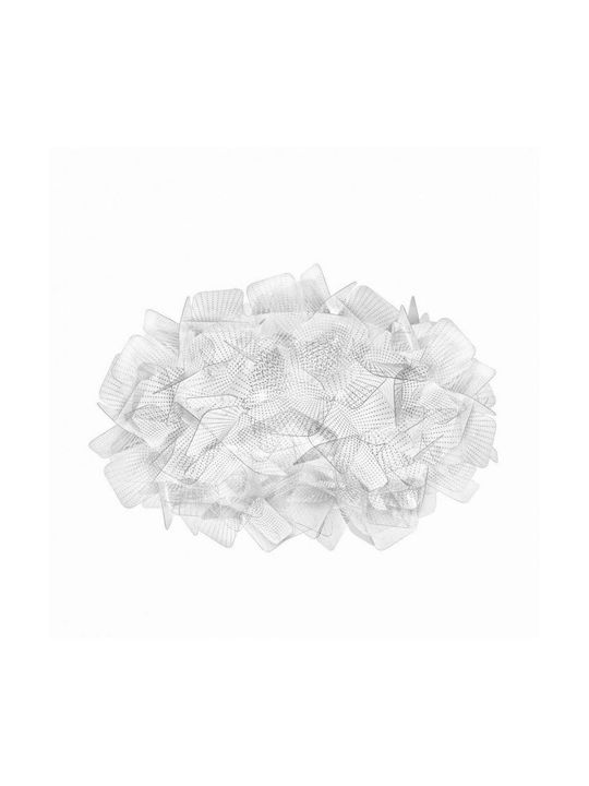 Slamp Clizia Medium Fume Ceiling Mount Light Transparent with Socket E27