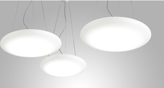 Zafferano Κρεμαστό Φωτιστικό Λευκό LED 55x55εκ.