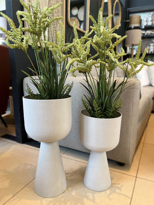 InTheBox Ghiveci Metalic Alb