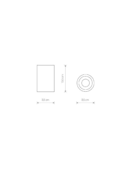 Nowodvorski Alpha Single Spot with Socket GU10 in White Color