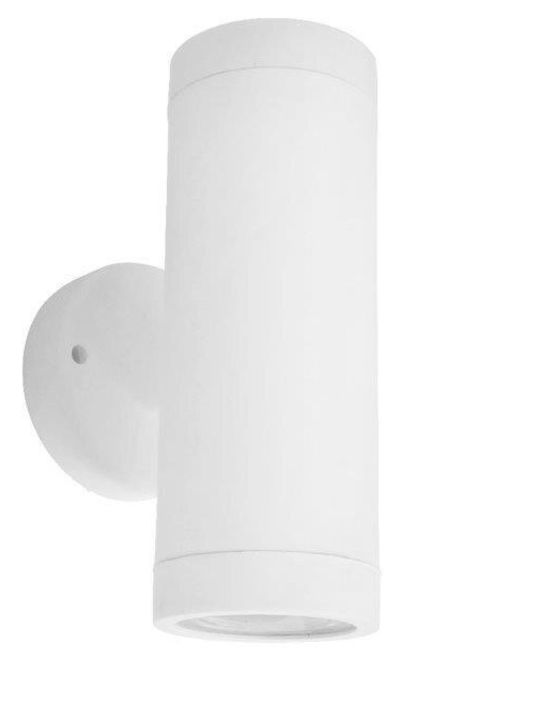 Heronia C-02 2L Spot de exterior montat pe perete GU10 IP44 Dublu Fascicul 7x9x9.5εκ.