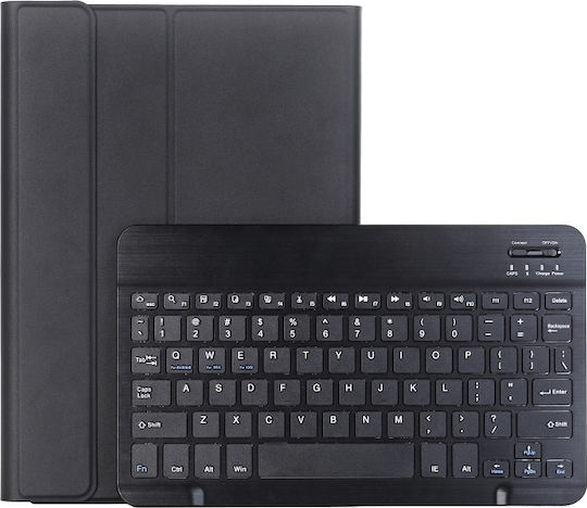 Tablet Hülle Mit Abnehmbarem Bluetooth Tastatur Für Samsung Galaxy Tab S9 FE S10 Lite - Schwarz